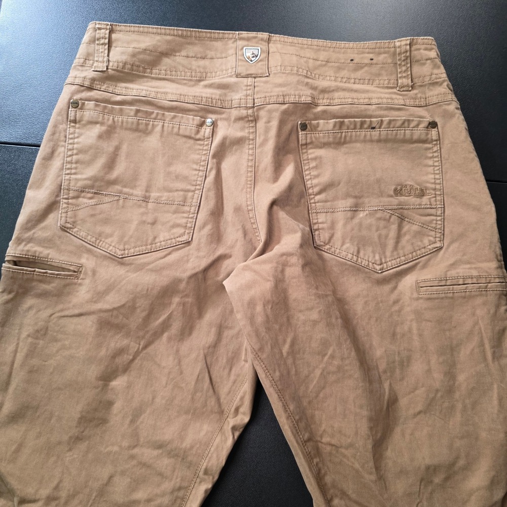 Kuhl Free Generatr Mens 34x32 Khaki Brown Cotton Stretch Work Hiking Pants - Picture 12 of 14
